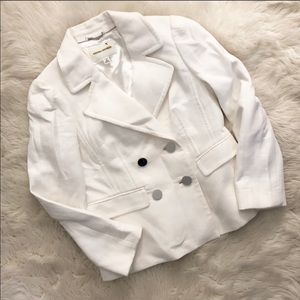 Banana Republic White Blazer Pea Coat Jacket